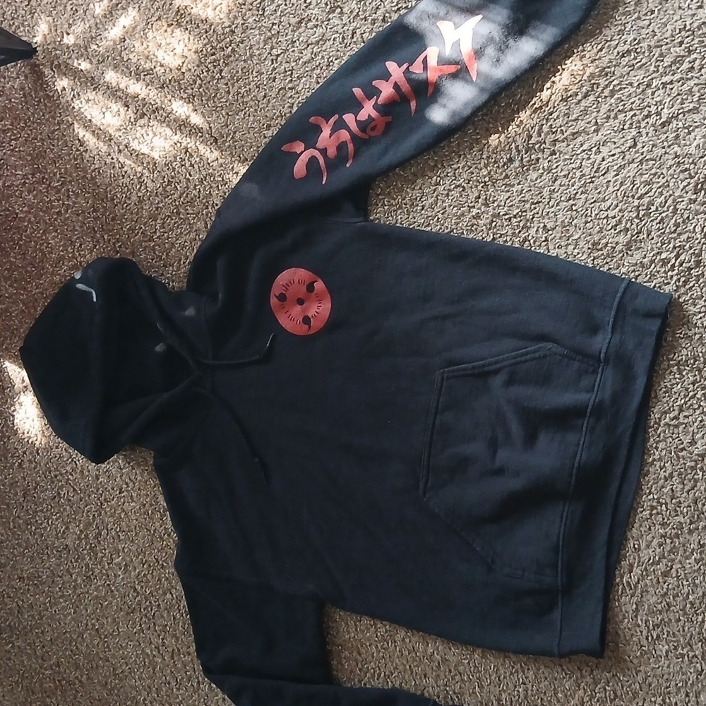 Naruto anime black hoodie size small